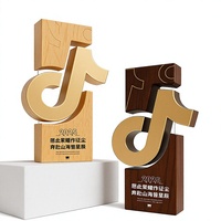 Plaque de remerciement personnalisée 2026 en bois, métal et cristal, imprimée UV, pour l'excellence corporative
