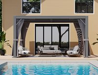 Gazebo Aluminium Alloy Moonlight untuk Luar Ruangan, Pelindung dari Matahari dan Hujan, Desain Ramah Lingkungan Tahan Air, Terinspirasi Alam, Rangka Tahan 8 Tahun