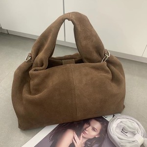 2025 새로운 가방 럭셔리 정품 가죽 스웨이드 핸드백 하이 퀄리티 단색 여성용 가방 대용량 여성용 숄더백 - Product Image 4