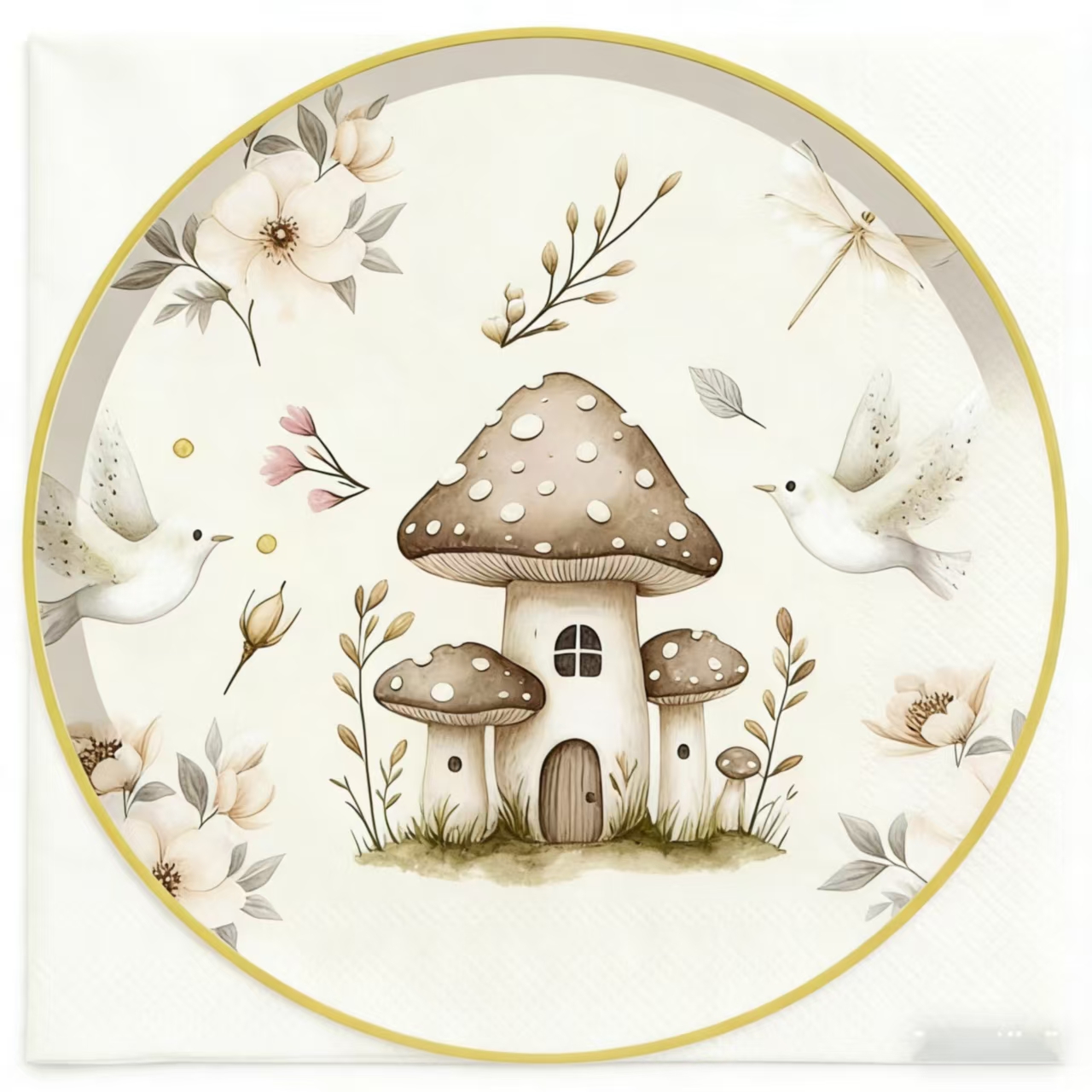 ASSIETTE RONDE 7 POUCES * 8 PIÈCES