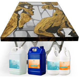 Prix d'usine <span class=keywords><strong>pas</strong></span> <span class=keywords><strong>cher</strong></span> Résine époxy liquide pour moule à bois Table à manger rivière résine époxy bois massif - Product Image 2
