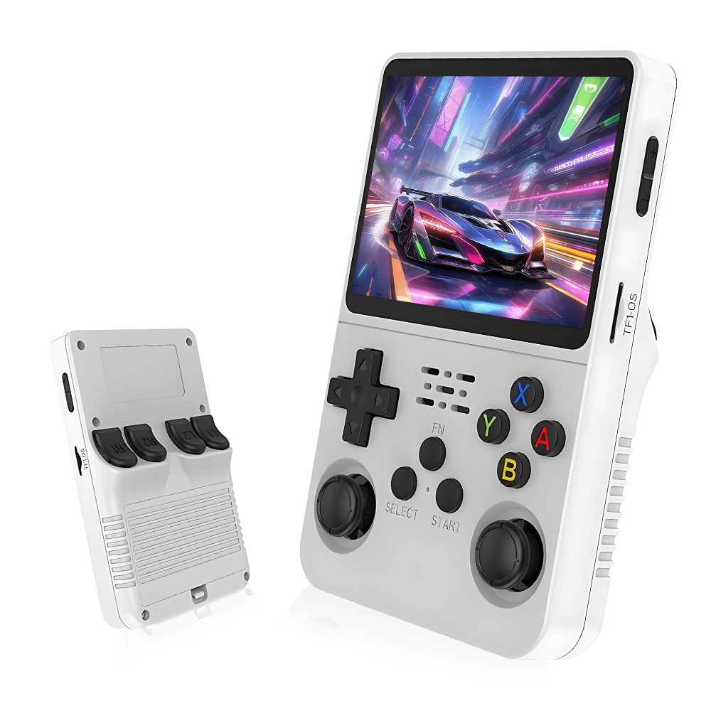 Console Portable Rétro R36S Avec 3000 Jeux - Écran IPS 3,5 Pouces, Linux, 64 Go, Batterie Longue Durée