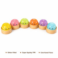 Jouet anti-stress sensoriel en TPR scintillant, forme de petits pains, à remontée lente, Kawaii, vente en gros