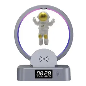 Wireless Charging Alarm Clock Atmosphere Night Light Multi-function Magnetic Levitation Astronaut TWS Smart Speakers