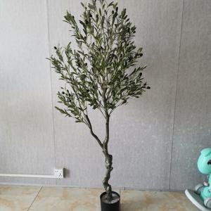 Dayanıklı çevre dostu paskalya noel yapay zeytin kapalı ev dekor için bonzai ağacı plastik saksı - Product Image 1