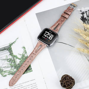 Eraysun pour <span class=keywords><strong>Fitbit</strong></span> <span class=keywords><strong>Versa</strong></span>/<span class=keywords><strong>Versa</strong></span> <span class=keywords><strong>2</strong></span>/<span class=keywords><strong>Versa</strong></span> Lite <span class=keywords><strong>Bracelet</strong></span> intelligent en <span class=keywords><strong>cuir</strong></span> Bling <span class=keywords><strong>Bracelet</strong></span> de montre <span class=keywords><strong>Bracelet</strong></span> de montre intelligent Fitness Tracker - Product Image 3