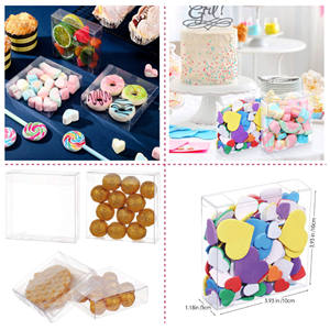 Caja de Plástico Transparente PET de 2x2x2 Pulgadas para Regalos, Mini Cubo para Dulces, Macarons, Bombas de Chocolate y Otros Productos - Product Image 5