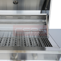 Barbecue à gaz extérieur CSPS à hauteur réglable avec 4 brûleurs, acier inoxydable 304, 54 000 BTU, chariot, montage facile, non revêtu