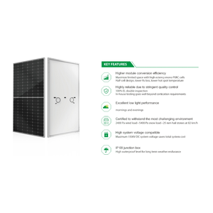 Panel Solar Loom de 440 Vatios y 24 Voltios, Monocristalino, con Tecnología Half-Cut, 20.2% de Eficiencia, SHARK, Paquete de 4 Paneles Solares Monocristalinos de 440 Vatios - Product Image 4
