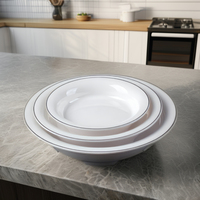 Ulim 2025 – Bols personnalisés en mélamine pour la vente en gros, vaisselle de camping, bol à soupe à rebord noir, plat profond, Cuencos, Bols