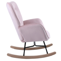 Meubles en bois massif de qualité supérieure pour adultes salon de loisirs chaise à dossier haut salon chaise à bascule