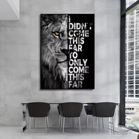 Inspirasional Gambar Singa bingkai dinding motivasi cat air kanvas Poster dekorasi rumah dinding seni cetak hewan subjek