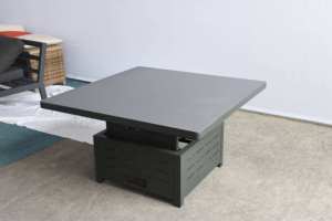 Una cao cấp ngoài trời Vườn sofa <span class=keywords><strong>Set</strong></span> Deluxe tếch đồ nội thất kính nâng bảng cho sân sau ban công - Product Image 2