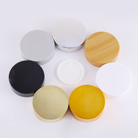 Bocaux en verre à vis de haute qualité (100g-5g) marron/givré/transparent/noir/blanc/rose pour crèmes cosmétiques et poudres libres, pour soins de la peau