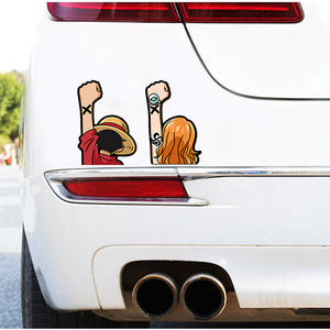 WOWEI Anime One Pieces periférico Luffy Zoro pegatina reflectante para <span class=keywords><strong>coche</strong></span> bloque de arañazos parachoques delantero Anime Solon Choba pegatina de Anime - Product Image 3