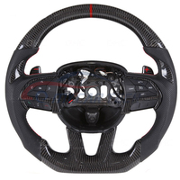 Pour Dodge /Jeep Chrysler SRT Daytona 392 tr/min chargeur Challenger Hellcat LED boutons de garniture de palette de volant en Fiber de carbone