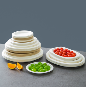 Vente flash : Assiettes carrées jetables en fibre de bambou biodégradable, écologiques, 6'', 7'', 9'', 10'', <span class=keywords><strong>vaisselle</strong></span> en papier bois, retour à l'école - Product Image 5