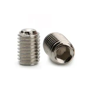 Stainless Steel SS304 SS316 Allen Machine Screw Headless Hex Socket Set Screws With Cup Point