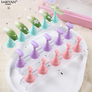 New Nail hiển thị Stand cho False Nail tip Nail Art thực hành chủ Acrylic rõ ràng Magnetic - Product Image 1