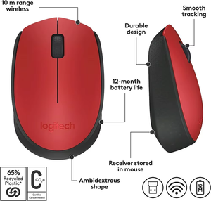Logitech M171 2.4G Wireless Optical Mouse Symmetric Ergonomic Portable <b>Computer</b> Mouse for <b>Office</b> Home Laptop Desktop - Product Image 6