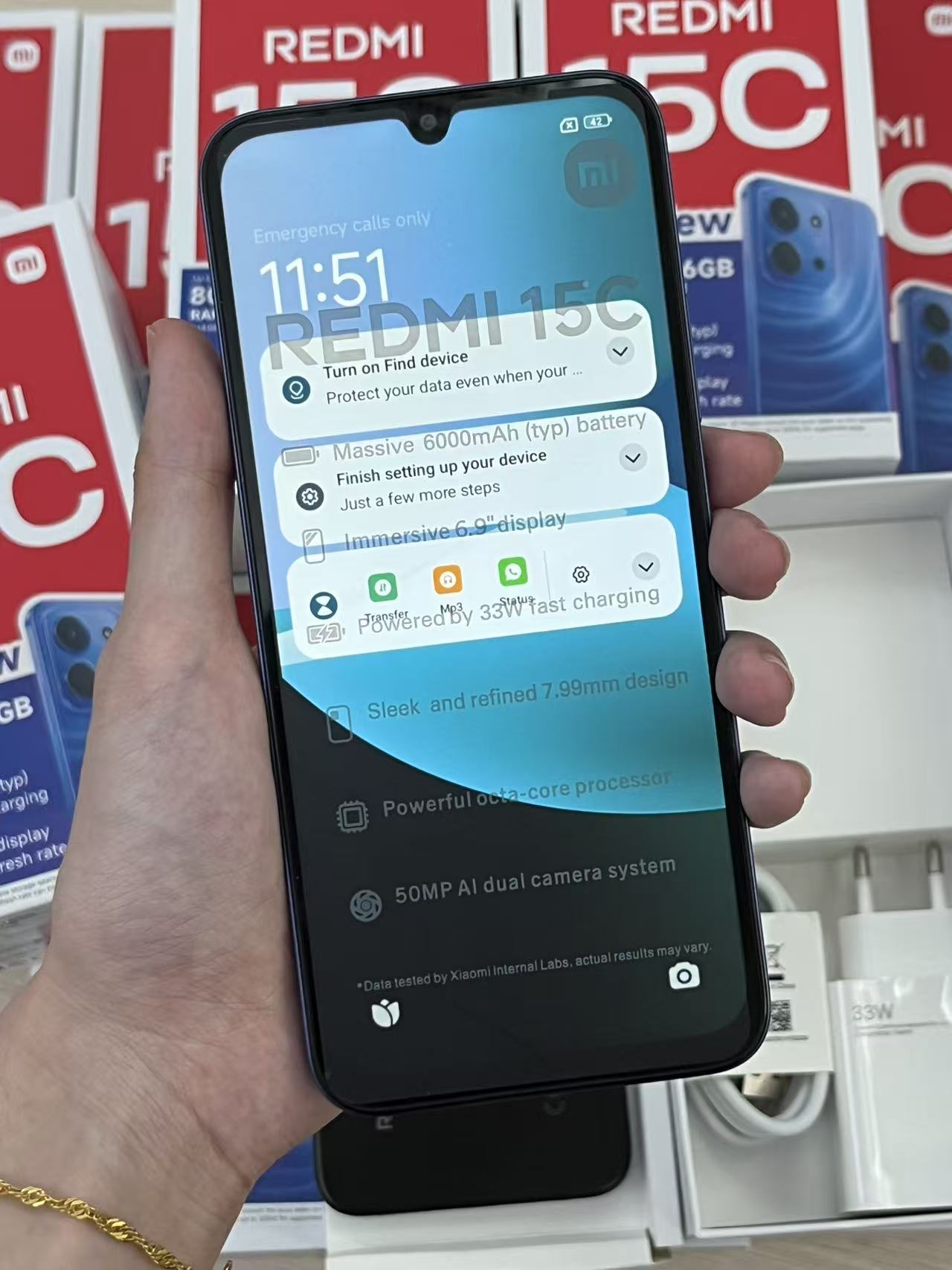 Wholesale Original Redmi 15C 8+256GB Android LTE HD AMOLED 120Hz