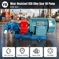 Pompe à engrenages auto-amorçante basse pression KCB 18.3, 18,3 L/min, 1,45 MPa, 1,5 KW, en acier allié, à service continu avec moteur