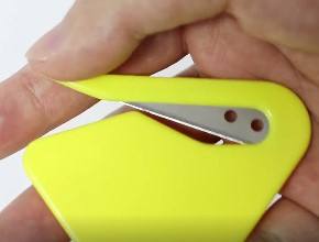 Ouvre-lettres en plastique ABS personnalisé avec lame de rasoir manuelle Couteau à papier promotionnel Couleur et logo personnalisés - Product Image 5