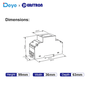 Medidores de Energía Multifunción Monofásicos Deye <span class=keywords><strong>SDM230</strong></span>-Modbus <span class=keywords><strong>Eastron</strong></span> - Product Image 5