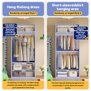 Armoire en acier pour chambre <span class=keywords><strong>de</strong></span> garçon, armoire en métal bleue, armoire <span class=keywords><strong>de</strong></span> <span class=keywords><strong>rangement</strong></span> avec porte, sûre et durable pour les enfants - Product Image 3