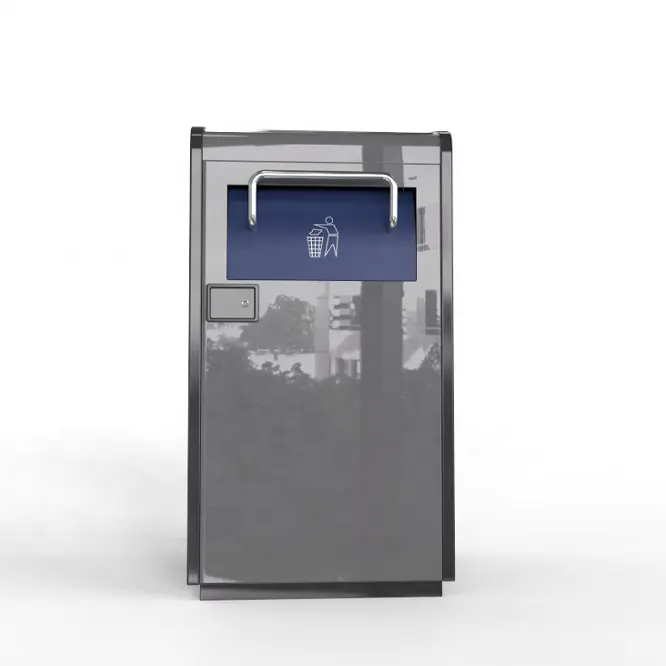 New Technology Garbage Bin Smart With Compactor Outdoor Bin Smart City