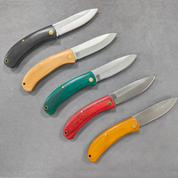Couteau pliant de poche EDC avec manche en bois et diamant, petit format, pour camping, randonnée, sac à dos - Vente en gros, conforme aux lois européennes