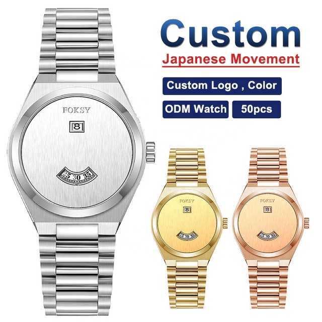 2026 OEM ODM Antique Style Minimalist Round Watch 38mm Custom Logo Design Automatic Watches with Geometric Windows