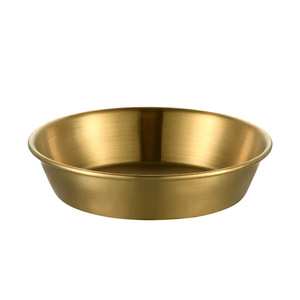 SUS304 Stainless Steel Round Dish Gold Silver Food Grade For Sauce Kimchi BBQ Dipping Party Use - Product Image 3