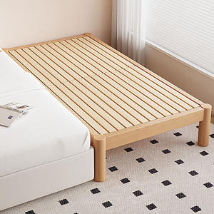 Nouveau design de berceau convertible pour bébé, lit à épissure extra large en hêtre, lit pour enfants, lit plat pour adultes - Product Image 3