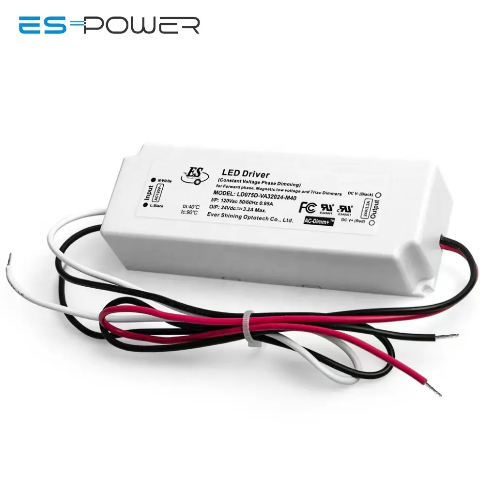 ES can custom 230vac Input Power Supply Triac Dimming 5a 12v dc 60w Constant Voltage zhongshan Led Driver power supplies