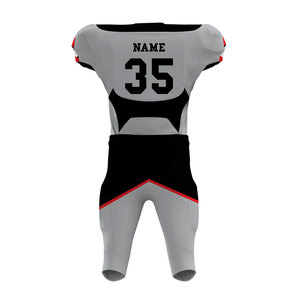 Uniforme de football américain sur mesure, nouveau design, impression par sublimation OEM, respirant, grande taille, manches courtes, col rond, séchage rapide, sport - Product Image 2