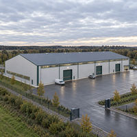 Panneau en laine minérale EN S355 pour grandes ateliers, usines, entrepôts, bureaux, bâtiments en acier résistant à la corrosion