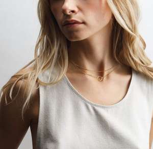 SEPT Fancy Gold Plated Edelstahl Double 2 Layer Choker Halskette für Frauen Lady Thin Chain Halsketten Schmuck - Product Image 2