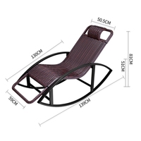 Chaise longue intérieur/extérieur au design moderne pour adulte avec table pour salle à manger, chambre et balcon Loisirs à bascule et pauses
