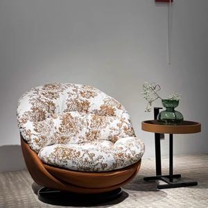 Sillón Moderno Giratorio con Tapicería Floral para Sala de Estar - Product Image 4