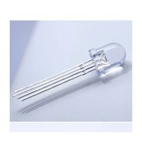 Diodes électroluminescentes RGB DIP rondes de 10 mm avec lentille transparente et lentille diffuse laiteuse, cathode commune, 250 pièces par sac, fabriquées en Chine