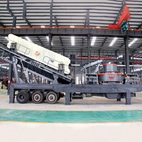 Vente flash : installation de production de sable à moyenne échelle, haute performance, 100-260 t/h, 2x90 kW, concasseur mobile VSI