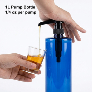 Bouteilles <span class=keywords><strong>de</strong></span> sirop transparentes bleues personnalisables <span class=keywords><strong>de</strong></span> 1000 ml avec pompe <span class=keywords><strong>de</strong></span> précision à buse verrouillable <span class=keywords><strong>de</strong></span> 1/4 oz pour l'emballage <span class=keywords><strong>de</strong></span> sirop - Product Image 3