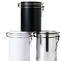 Boîte de rangement hermétique pour noix, grains de café, avec valve de dégazage, finition mate, pour aliments en conserve