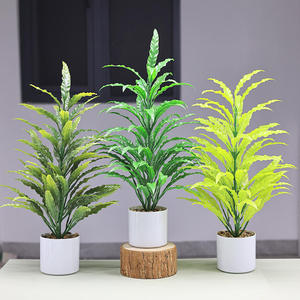 Plantes artificielles en PE très vendues, décoration de jardin écologique d'intérieur, arbres d'<span class=keywords><strong>eucalyptus</strong></span> en pot, petites plantes en pot - Product Image 5