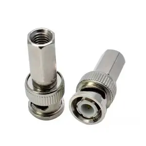 BNC Connector 75 OHM Hex Screw CCTV Coax Connector for RG59 RG62 Coaxial Cable