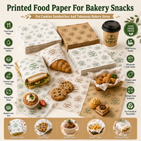 Voedselverpakkingspapier mandvoering vel recycleerbaar papier frietmandvoering private label bedrukking voor foodtruck service
