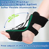 Attelle de nuit BBK améliorée pour fasciite plantaire, protection complète, 3 sangles réglables, matériau en nylon, silicone comme ingrédient principal