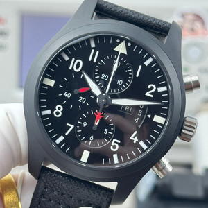 Reloj Cronógrafo de Piloto Negro de Lujo para Hombre, Reloj de Pulsera Deportivo de Cuarzo Negro Mate Resistente al Agua - Product Image 3