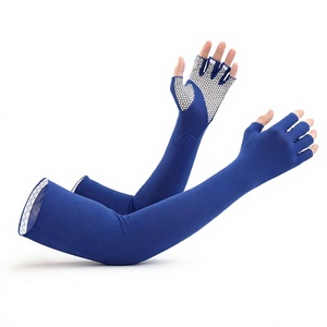 Men's Cycling <b>Arm</b> Sleeves Anti UV Half Finger Grip <b>Arm</b> <b>Covers</b> Non Slip for Riding Fishing - Product Image 4